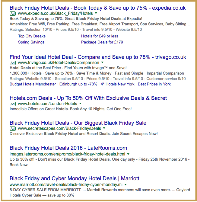 Black Friday hotel deals