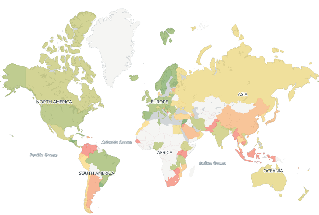 Rate parity by country