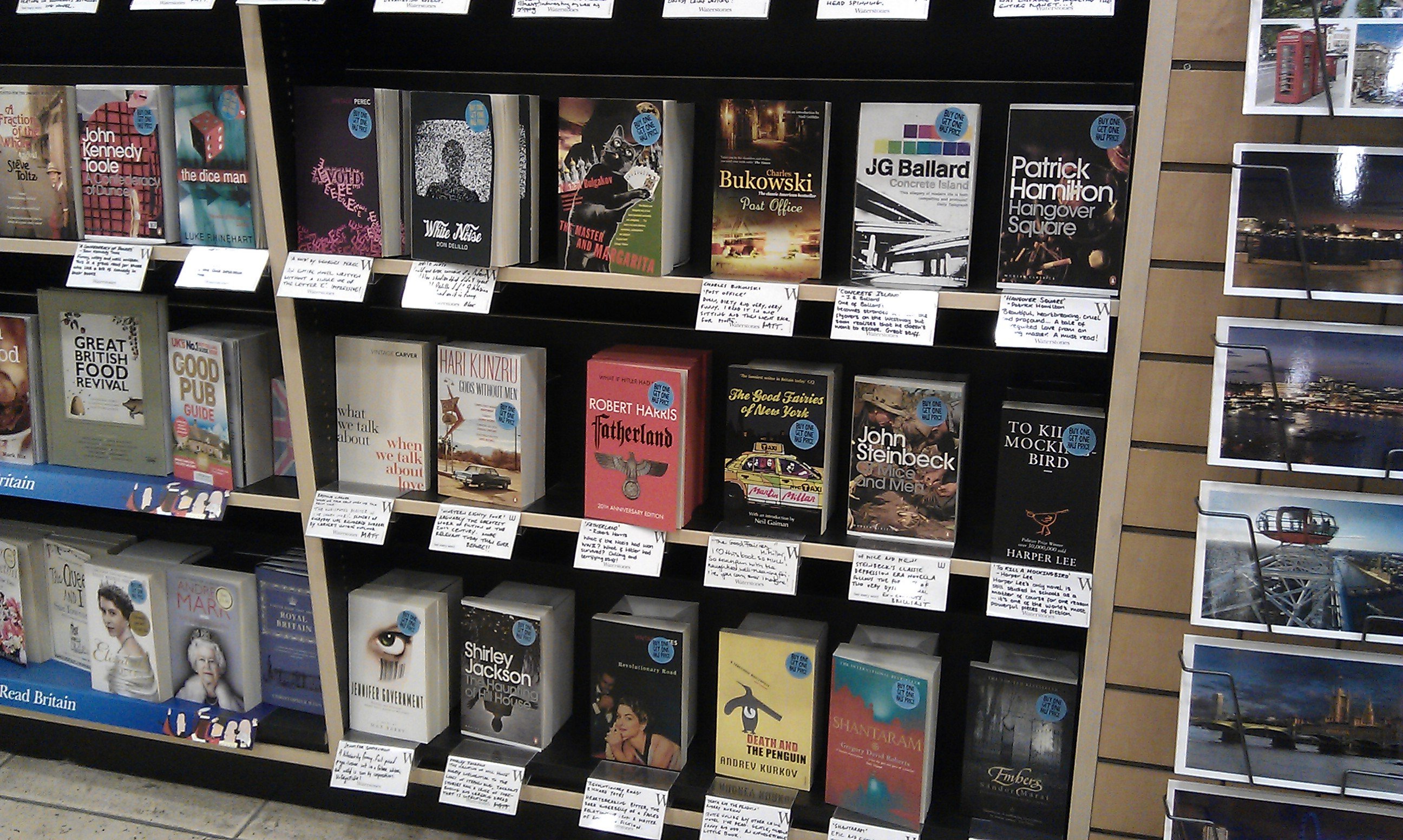 Waterstones shelf